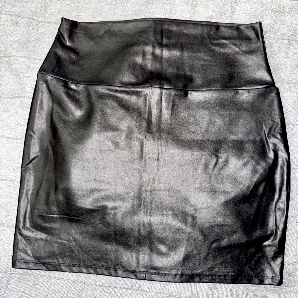 Faux Leather Skirt